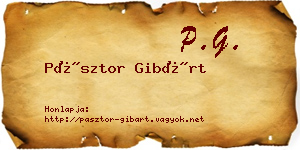 Pásztor Gibárt névjegykártya