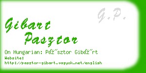 gibart pasztor business card